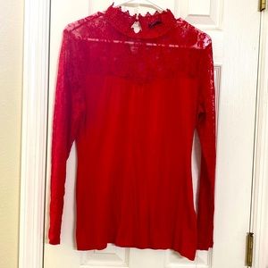 Women red blouse